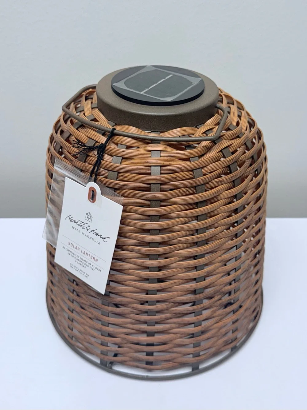 Set of 2 Woven Solar Lanterns by Hearth & Hand™ w/ Magnolia, 17.25” & 9.75” tall